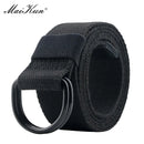 Maikun Tactical Canvas Men Belt High Quality Unisex Double D-Ring Buckle Waistband Casual Canvas Female Belt Fabric For Jeans