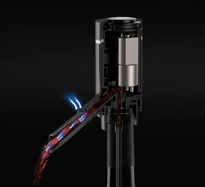 Decantador eléctrico USB Decantador eléctrico inteligente de vino tinto Decantador eléctrico neumático fácil de limpiar Dispensador de vino creativo