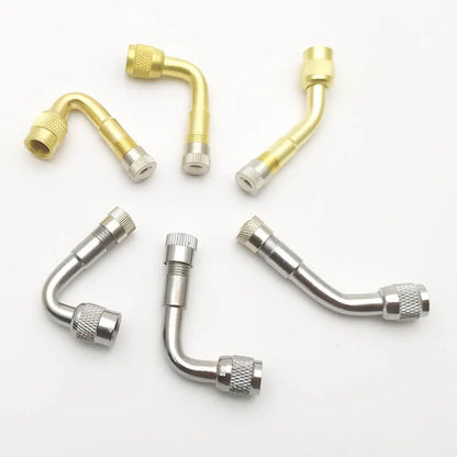 1Pcs 45 90 135 Degree Angle Bent Valve Adaptor Tyre Tube Valve Extension Adapter for Motorcycle Truck Car Moto Bike