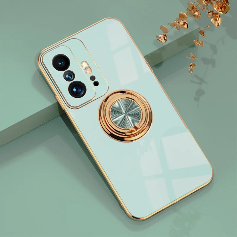 Luxury Plating Silicone Case For Xiaomi Mi 13T 13 11T 12T Mi11T 14 Mi14 Mi11T Mi12T Mi13T Full Protective Cover With Ring Holder
