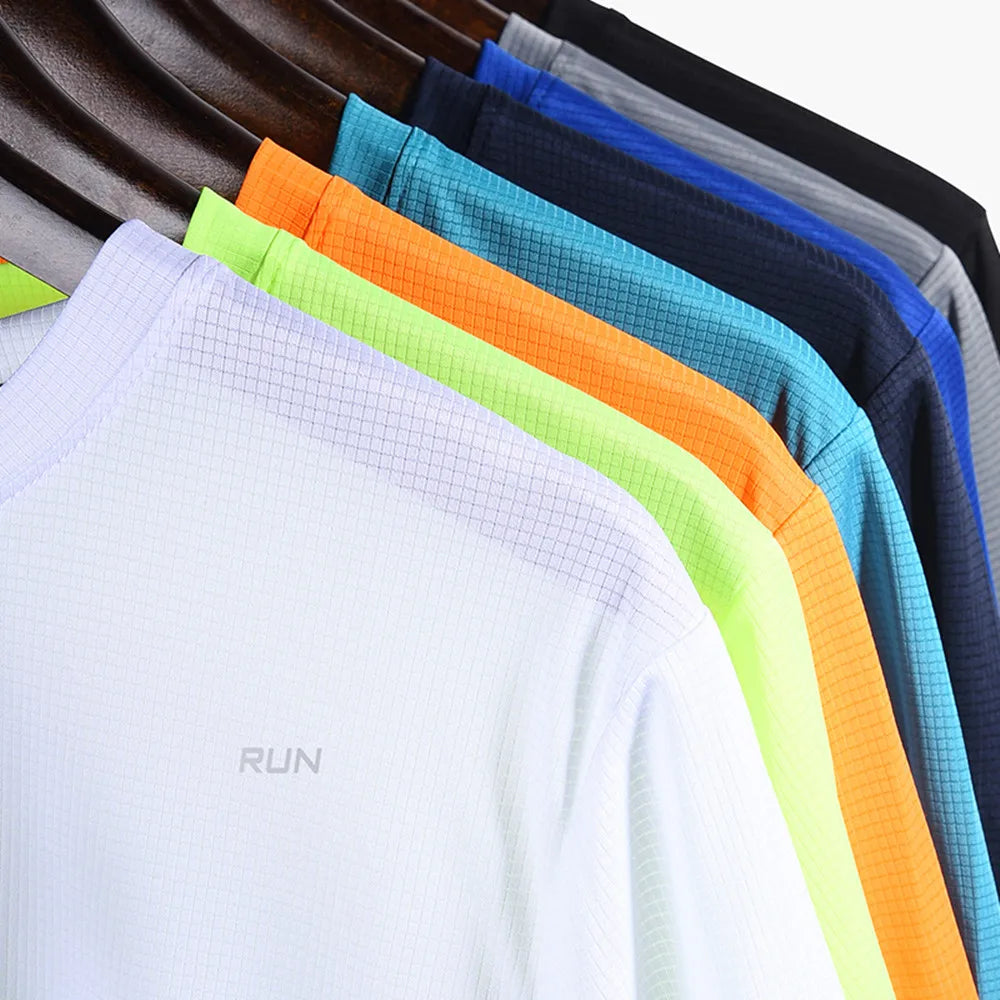 Camiseta transpirable de secado rápido, camisetas deportivas, ropa de entrenamiento, camiseta de manga larga para hombre, accesorios de gimnasio para correr de otoño, fitness para hombre.