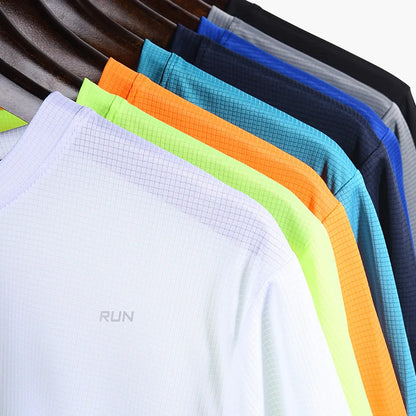 Camiseta transpirable de secado rápido, camisetas deportivas, ropa de entrenamiento, camiseta de manga larga para hombre, accesorios de gimnasio para correr de otoño, fitness para hombre.