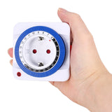 Temporizador de 24 horas para UE/EE. UU., enchufe con temporizador, conexión a tierra mecánica, programable, con cuenta regresiva inteligente, interruptor de bucle, apagado automático