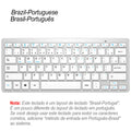 Russian Spanish French German Hebrew Brazil-Portuguese Ultra Slim Universal Wireless Bluetooth Keyboard for iOS Android Win