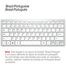 Russian Spanish French German Hebrew Brazil-Portuguese Ultra Slim Universal Wireless Bluetooth Keyboard for iOS Android Win