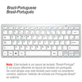 Russian Spanish French German Hebrew Brazil-Portuguese Ultra Slim Universal Wireless Bluetooth Keyboard for iOS Android Win