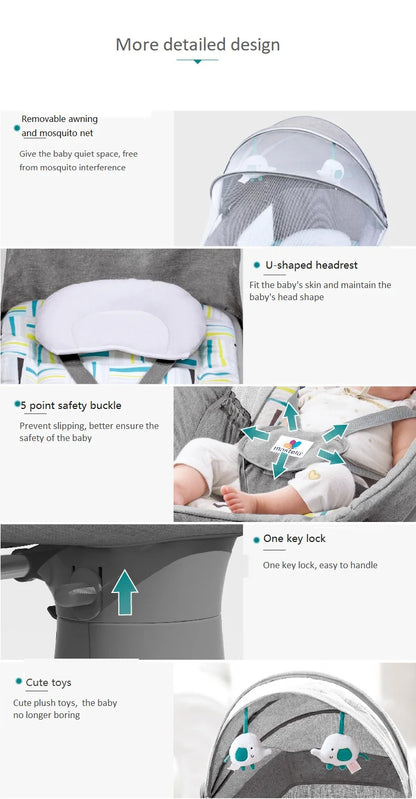 Baby bed Baby swing Baby Electric Rocking chair Rocking  cradle for newborn baby swing  Electric rocking chair Things for babies