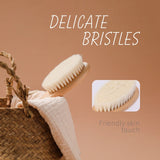 Newborn Baby Natural Wooden Boys Girls Soft Wool Hair Brush Head Comb Infant Head Massager Portable Bath Brush Comb For Kids