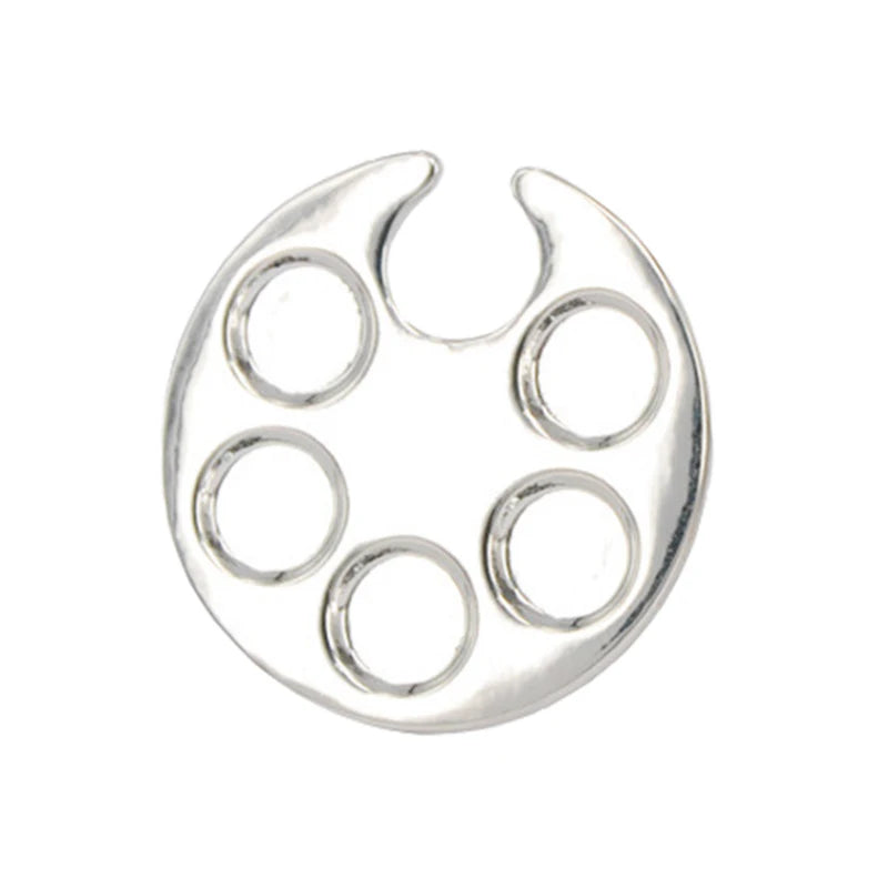 Mini Nail Art Color Palette, Round Footprint Design, Finger Ring Mixing, UV Gel Painting, Manicure Tools, Cute, 1Pc