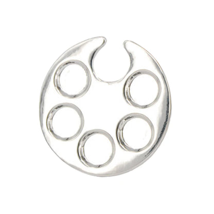 Mini Nail Art Color Palette, Round Footprint Design, Finger Ring Mixing, UV Gel Painting, Manicure Tools, Cute, 1Pc
