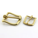 Solid Brass Belt Buckle End Bar Heel bar Buckle Single Pin Belt Half Buckle For Leather Craft Bag Strap Jeans Webbing Dog Collar