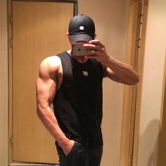 GITF-Men's Bodybuilding Tops, Gym Workout, Fitness Shirt, Running Kleding, Stringer, Singlet, Zomer, Training Vest 