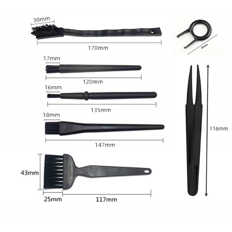 Professional Computer Cleaning Brushes Kit 6-8Pieces Dust-sweeping Anti-static