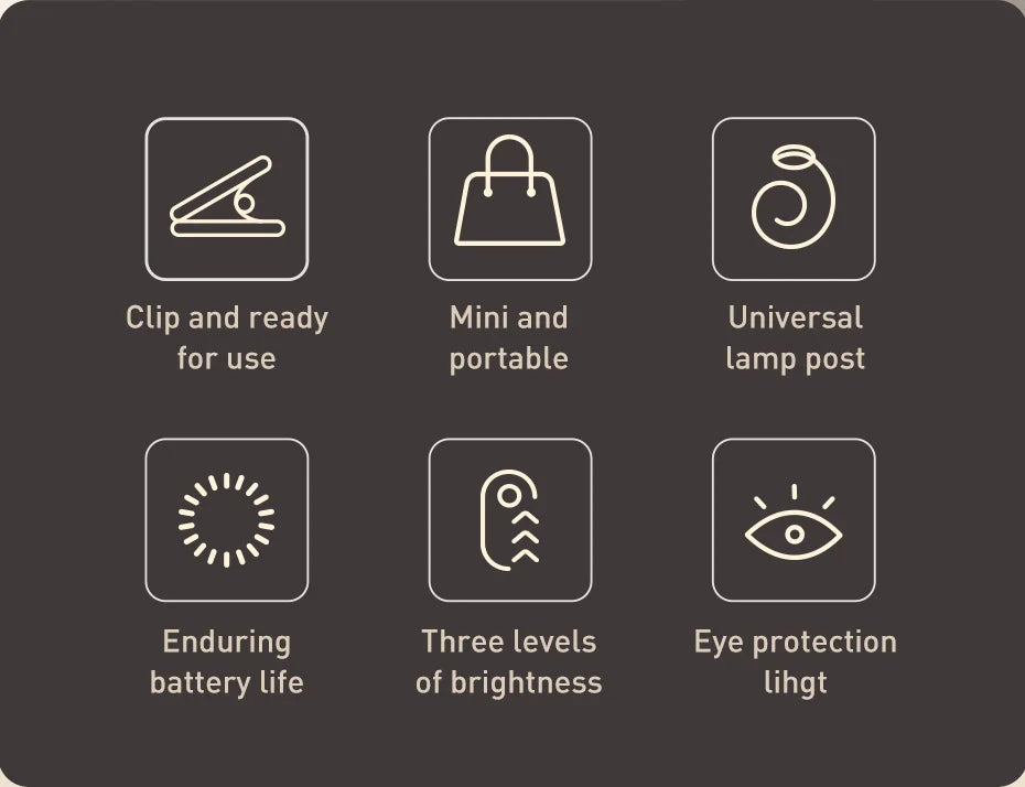 Baseus Led Desk Lamp Clip-On Night Light Reading Computer Keyboard illuminated Eye Protection Lamp With USB Charging For Bedroom