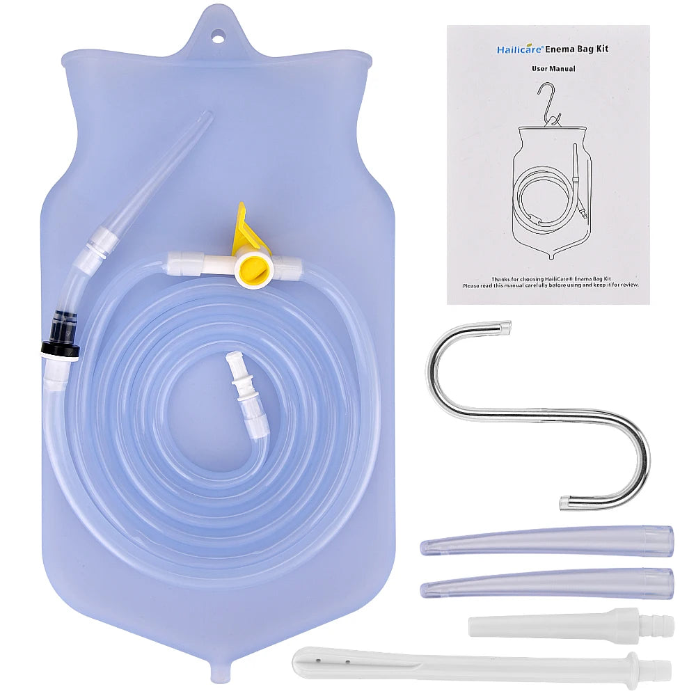 Reusable Enema Bag Colon Irrigator Feminine Hygiene Health Care Weight Loss Silicone Water Detox Douche Anal Vagina Cleaner