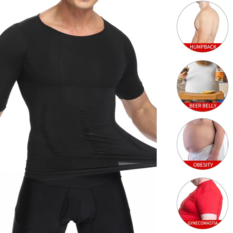 Faja moldeadora de cuerpo para hombre, moldeadora de abdomen, ropa interior moldeadora, entrenador de cintura, chaleco corrector de postura, corsé.
