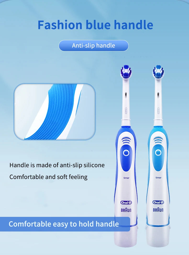 Oral B Sonic Electric Toothbrush Battery Powered 2D Rotating Tooth Brush Oral Hygiene Dental Teeth with Replaceable Heads
