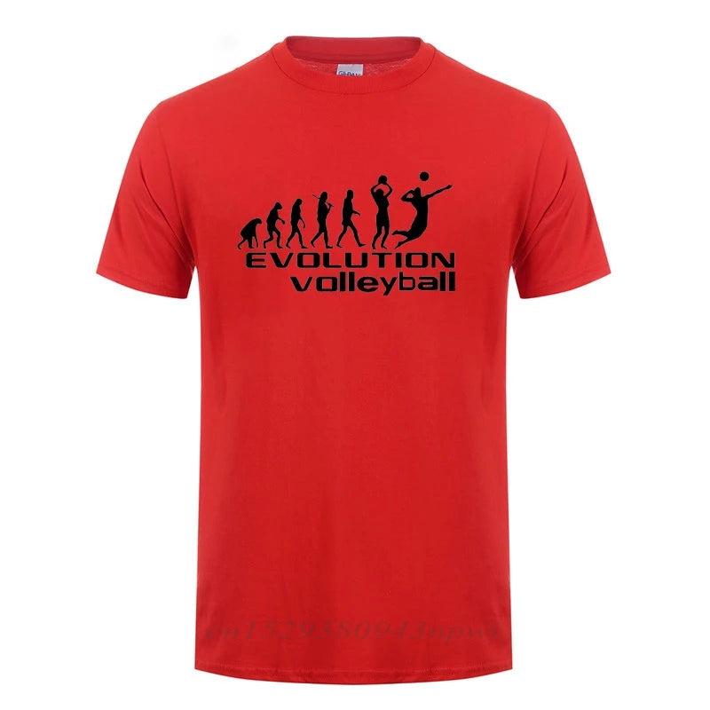Evolution Sports Playing Volleyball Tshirts for Men HipHop Streetwear T-Shirt Camisetas 2023 Classic Popular Tee Shirt Men