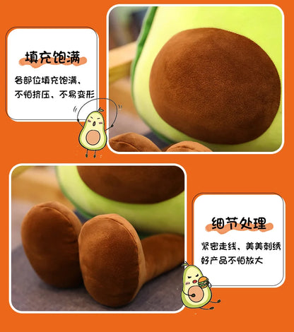 30 45 60CM Cute Avocado Stuffed Plush Pillow Toys Kids Filled Doll Fruit Cushion Soft Plush Doll Toy Baby Girl Birthday Gift