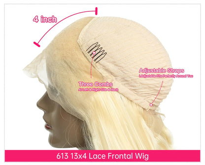 360 Lace Frontal Wig 613 Blonde 13x4 13x6 Body Wave Lace Front Wig Preplucked Brazilian Lace Front Human Hair Wigs 30 32 38 Inch