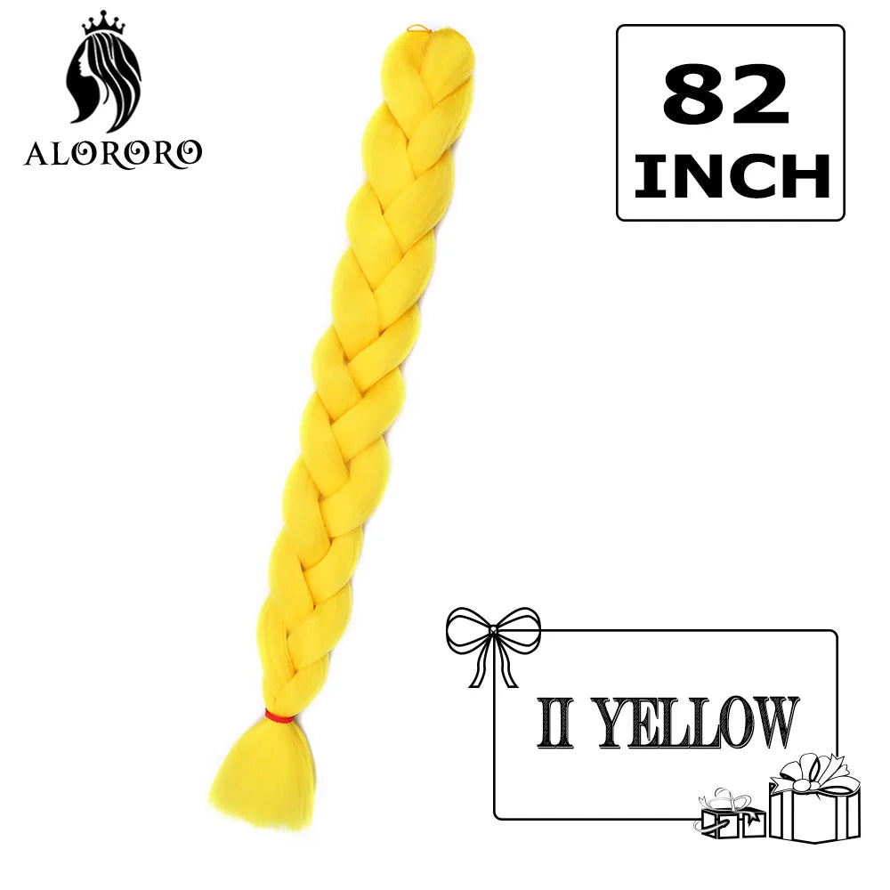 Alororo sintético jumbo trança cabelo 82 Polegada africano falso cabelo de alta temperatura fibra trança extensões de cabelo para mulher