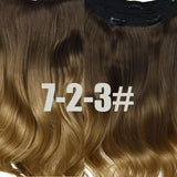 Extensões de cabelo ondulado com mola clip in 60 cm premium sintético resistente ao calor 190g