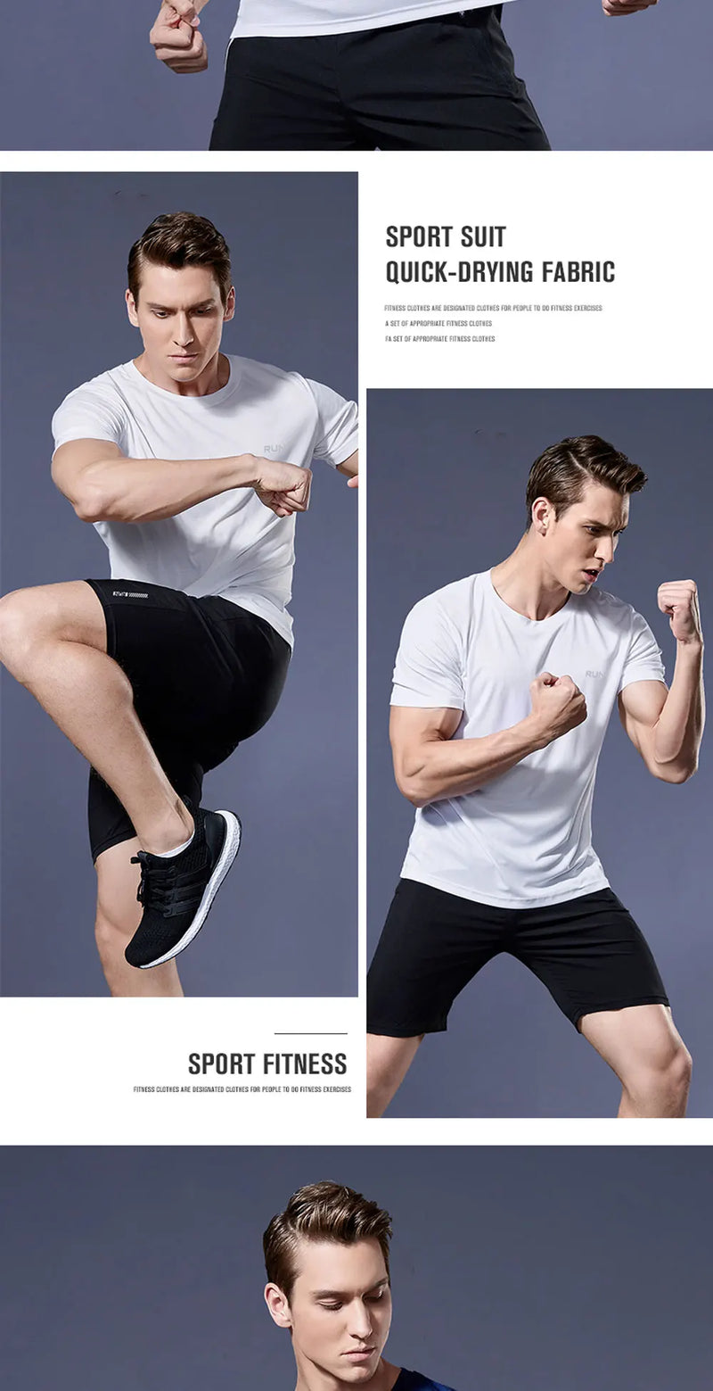 Multicolor Summer Short Sleeve Sport Shirt High Quality Gym Clothing Men Jersey Fitness Shirt Trainer Running T-Shirt Sportswear