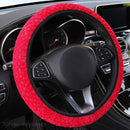 Universal 37-39cm Pink Steering Wheel Cover Warm Plush Steering Wheel Cover For Winter Anti-slip Car Accessories Interior Parts