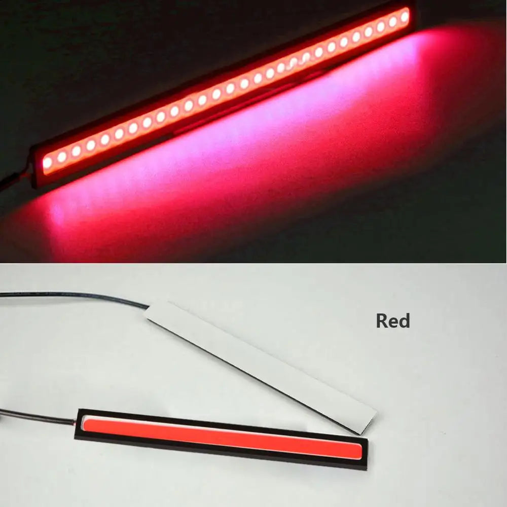 1/2PCS 17cm COB LED 12V Daytime Running Lights Trunk Waterproof Auto Driving DRL Fog Lamp Car Styling Turn Signal Plate Light