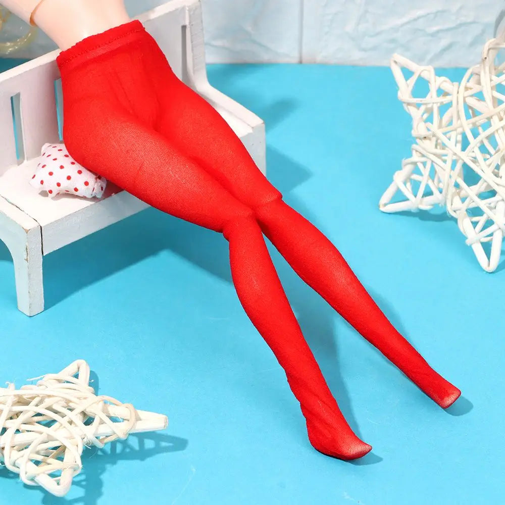 Mini Elastic Leggings Doll Silk Stockings Dolls Pantyhose Colorful Pantyhose Bottoms Socks Miniature Clothes Suits 1/6