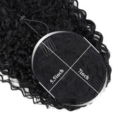 Extensões de rabo de cavalo cacheado longo 80cm aplique sintético com cordão e clip water wave