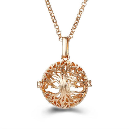 Mexico Music Ball Hollow Zircon Pendant Vintage Perfume Locket Necklace Aromatherapy Diffuser Sweater Chain For Women Jewelry