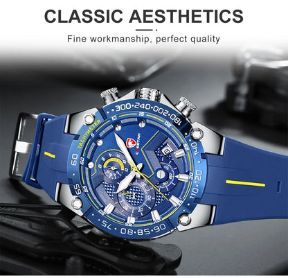 CHEETAH New Watches Mens Luxury Brand Big Dial Watch Men Waterproof Quartz Wristwatch Sports Chronograph Clock Relogio Masculino