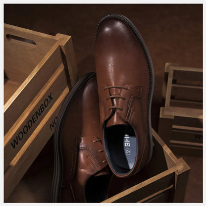 BHKH Male Sneakers Autumn/Winter traf Leather Men Casual Shoes Business Work Office Lace-up Dress shoes For Men Size47