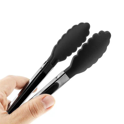 BBQ Gadgets Silicone Non-Slip Food Tong Kitchen Tongs utensil Cooking Tong clip Clamp BBQ Salad Tools Grill Kitchen Accessories