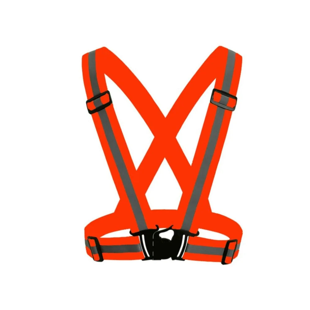 Highlight Reflective Straps Night Running Riding Clothing Vest Adjustable Safety Vest Elastic Band For Adults and Children