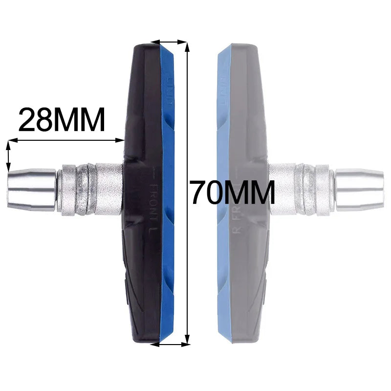 2pc Bicycle Brake Pads Cycling Bike V Brake Holder Pads Shoes Blocks Rubber Friction Rim Brake MTB Road Mute Bike Brake Pads