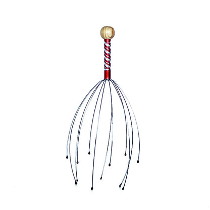 Masajeador de cabeza con forma de pulpo para rascar el cuero cabelludo, relajar y aliviar la tensión corporal. Herramientas para el cuidado de la salud.