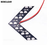 2 Pcs/lot 14 SMD LED Arrow Panel For Car Rear View Mirror Indicator Turn Signal Light Car LED Rearview Mirror Light BOSCLEAR