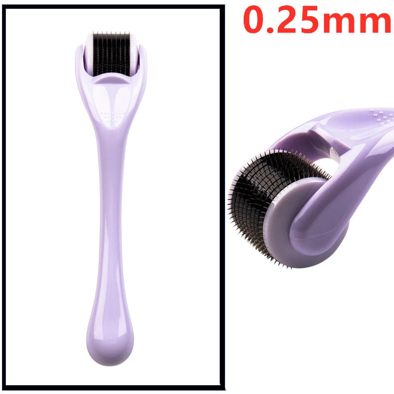 Derma Roller para pele, barba e cabelo, Needle-Micro Face Roll Tool, 540 agulhas para crescimento facial, corporal e capilar, 0.2mm, 0.25mm, 0.3mm