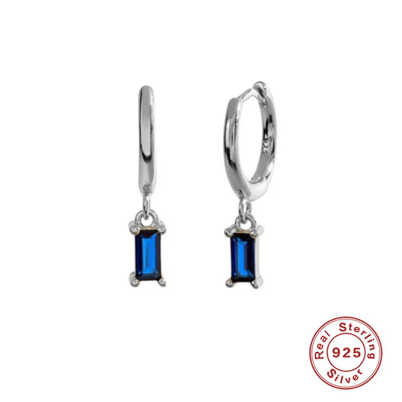 CANNER 925 Sterling Silver French Punk Hip-Hop Geometric Small Hoop Earrings for Women Gold Silver Party Jewelry Accessories