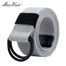 Maikun Tactical Canvas Men Belt High Quality Unisex Double D-Ring Buckle Waistband Casual Canvas Female Belt Fabric For Jeans