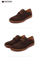 2024 Spring Suede Leather Men Shoes Oxford Casual Shoes Classic Sneakers Comfortable Footwear Dress Shoes Large Size Flats