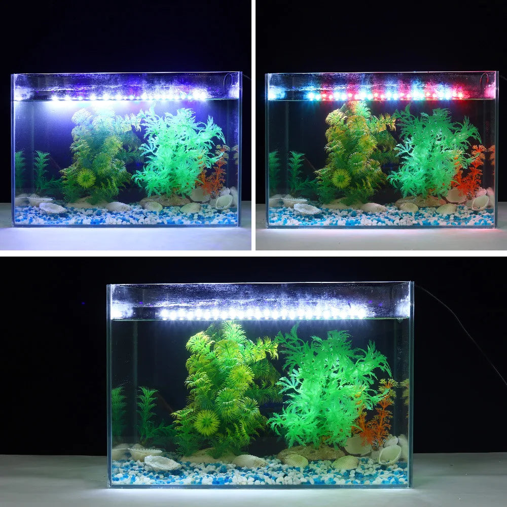 90-260V Aquarium Light LED Waterproof Fish Tank Clip Light Underwater Decor Lighting Submersible Lamp Plant Grow Lamp 18-58 CM