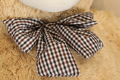 Oso de peluche gigante de 105 cm, suave, blanco, rosa y marrón, almohada súper grande para abrazar, regalo de cumpleaños para niños.