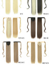 32inches Synthetic Ponytail Hair Extension Clip in Fake Wig Hairpiece Blonde Wrap Around Pigtail Long Smooth Overhead Pony Tail