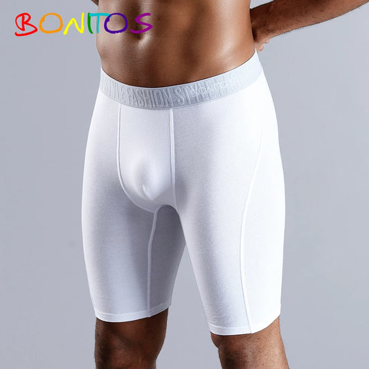 NICE Men Boxer Long leg Boxer Men Underwear Men Underpants Erkek Natural Cotton Sexy Boxer Shorts Top Brand Underwear Soft