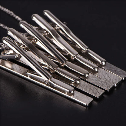Clip de corbata de metal nuevo para hombre, broche de corbata de boda, broche de corbata de caballero, alfiler de corbata de cristal para accesorios de hombre, joyería.