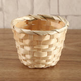 1PCs Small Basket Desktop Finishing Home Storage Bamboo Weaving Products Sundries Organizer Rattan Plant Box Wicker Basket