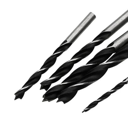 Juego de 8 brocas para madera de 3 mm a 10 mm para carpintería, brocas espirales de acero con alto contenido de carbono.